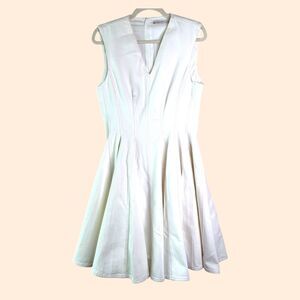 Emilia Wickstead Denim Flare Mini Dress